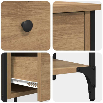 Armadio da Notte Marrone 33.5 x 36 x 70 cm Legno ingegnerizzato