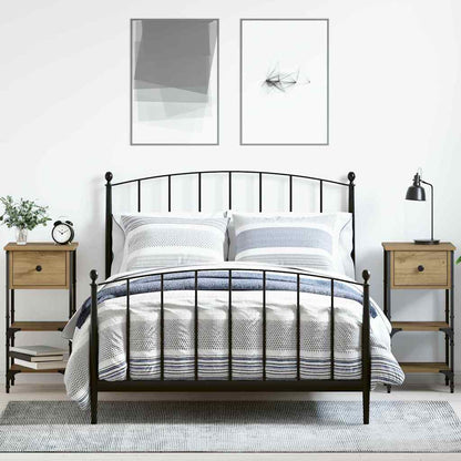 Armadio da Notte con cassetto 2 pcs Marrone 33.5 x 36 x 70 cm | homemem39