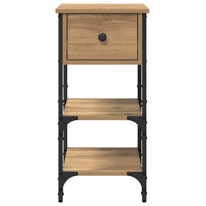 Armadio da Notte con cassetto 2 pcs Marrone 33.5 x 36 x 70 cm | homemem39