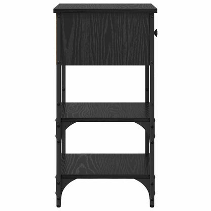 Armadio da Notte 2 pcs Rovere Nero 33.5 x 36 x 70 cm