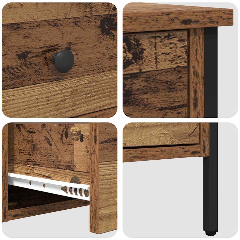 Comodino con cassetto Legno vecchio 40 x 42 x 50 cm | homemem39