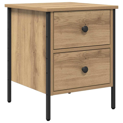 Comodino con cassetto rovere artigianale 40 x 42 x 50 cm