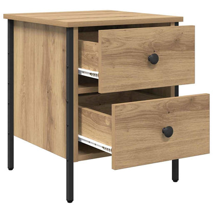 Comodino con cassetto rovere artigianale 40 x 42 x 50 cm | homemem39