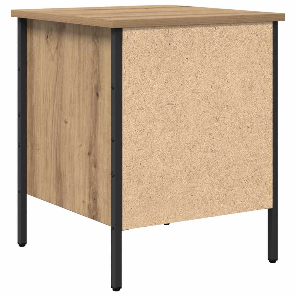 Comodino con cassetto rovere artigianale 40 x 42 x 50 cm | homemem39