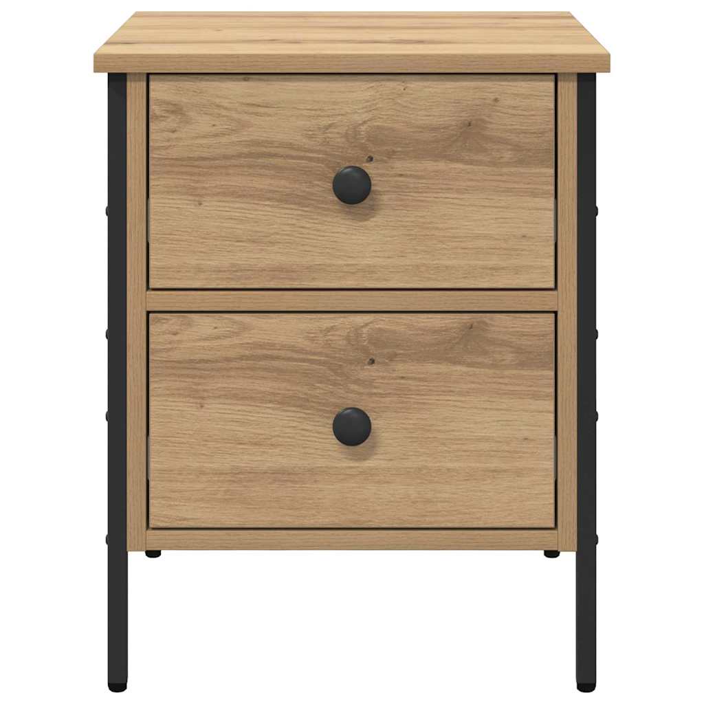 Comodino con cassetto rovere artigianale 40 x 42 x 50 cm | homemem39