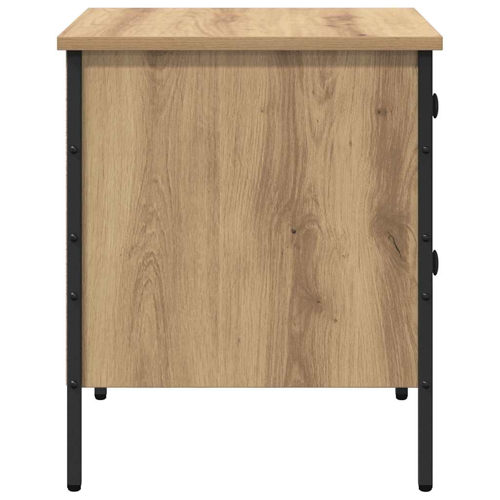 Comodino con cassetto rovere artigianale 40 x 42 x 50 cm | homemem39