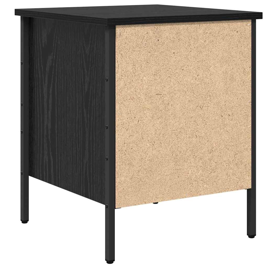 Comodino con cassetto Rovere nero 40 x 42 x 50 cm