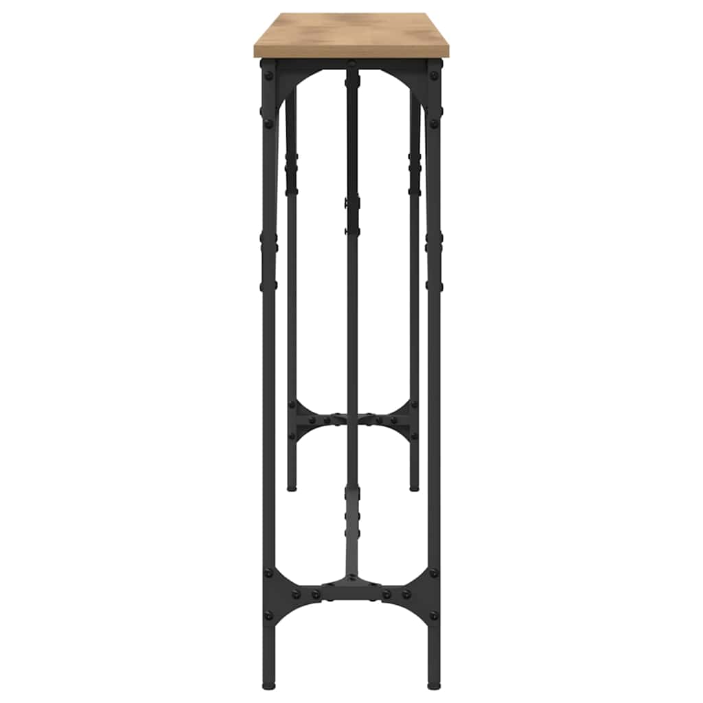 Tavolo consolle rovere artigianale 140 x 23 x 75 cm