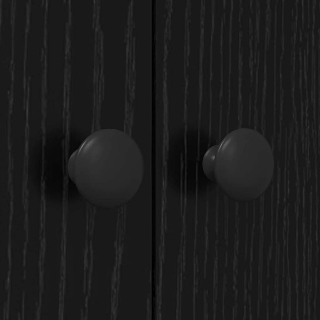 Armadio per Lavatrice Rovere Nero 68 x 48,5 x 194 cm