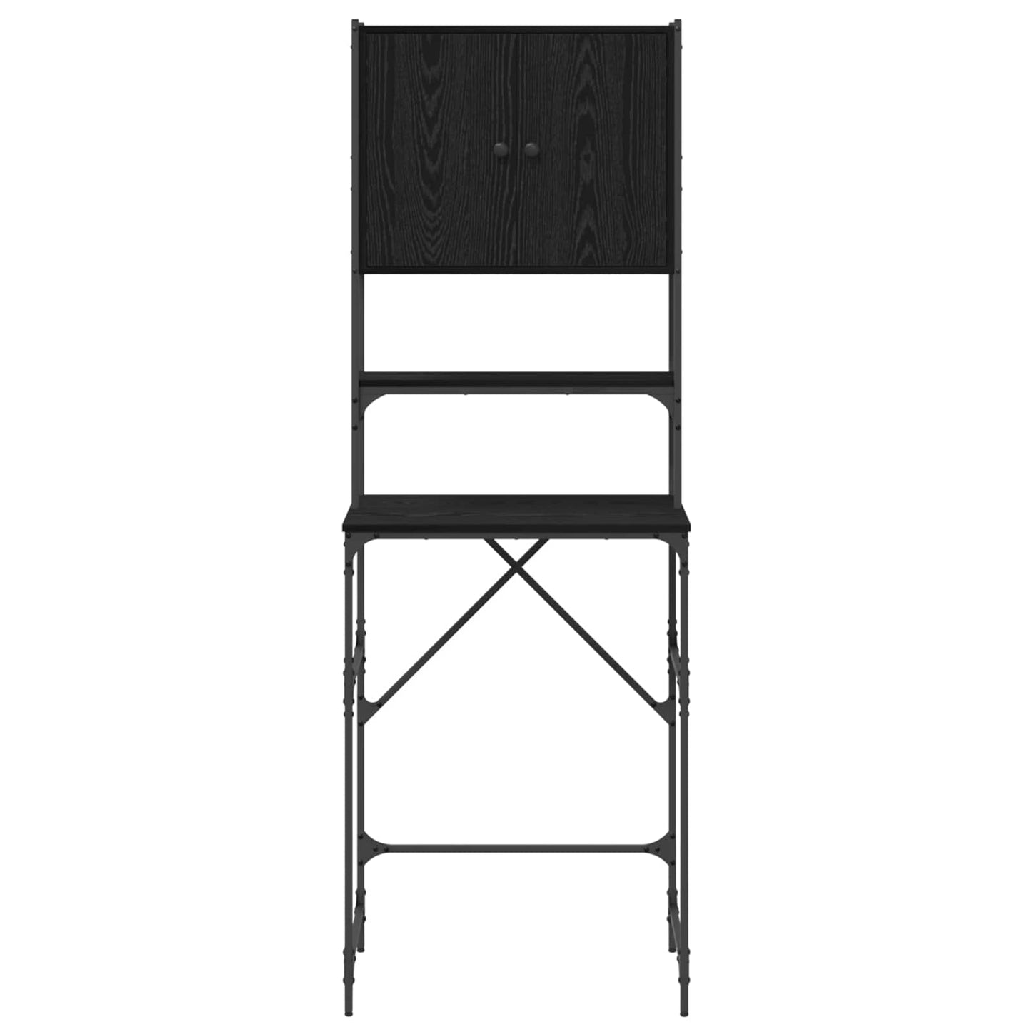 Armadio per Lavatrice Rovere Nero 68 x 48,5 x 194 cm