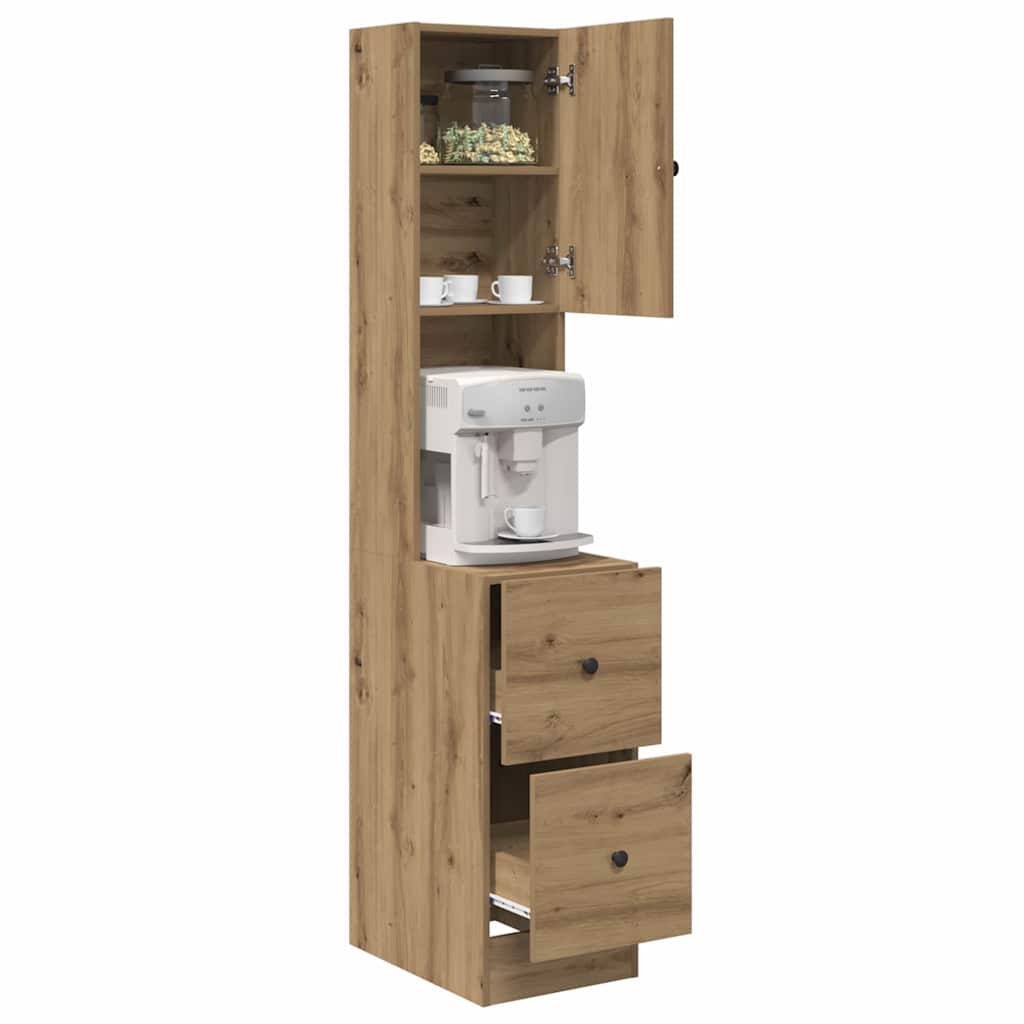 Credenza da cucina Rovere artigianale 32 x 50 x 180 cm | homemem39