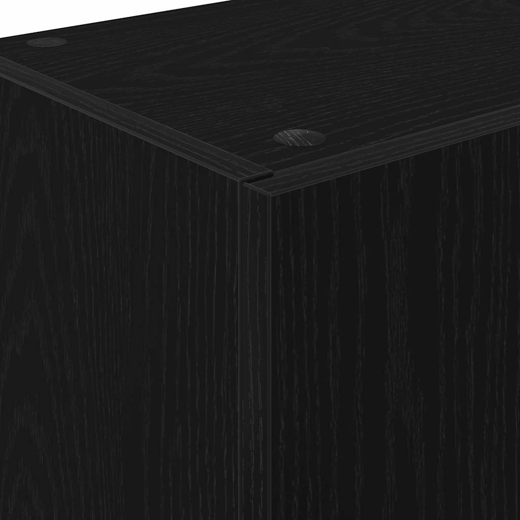 Credenza da cucina con cassetto Rovere Nero 32 x 50 x 180 cm | homemem39