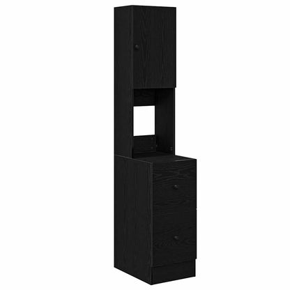 Credenza da cucina con cassetto Rovere Nero 32 x 50 x 180 cm | homemem39