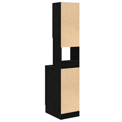 Credenza da cucina con cassetto Rovere Nero 32 x 50 x 180 cm | homemem39