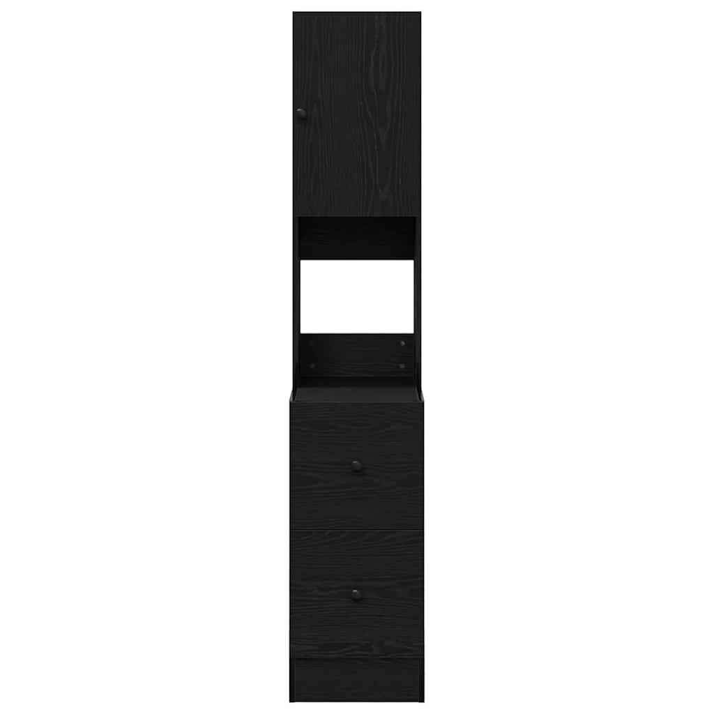 Credenza da cucina con cassetto Rovere Nero 32 x 50 x 180 cm | homemem39