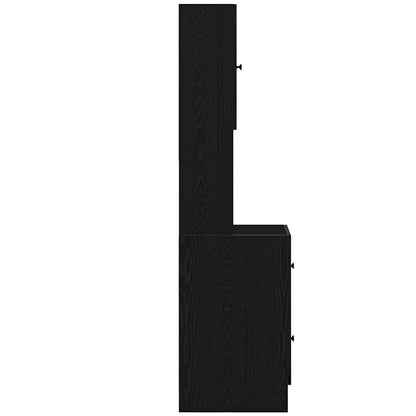 Credenza da cucina con cassetto Rovere Nero 32 x 50 x 180 cm | homemem39