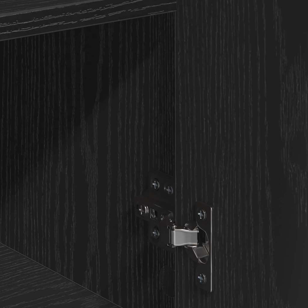 Credenza Rovere Nero 60 x 31 x 70 cm Legno multistrato