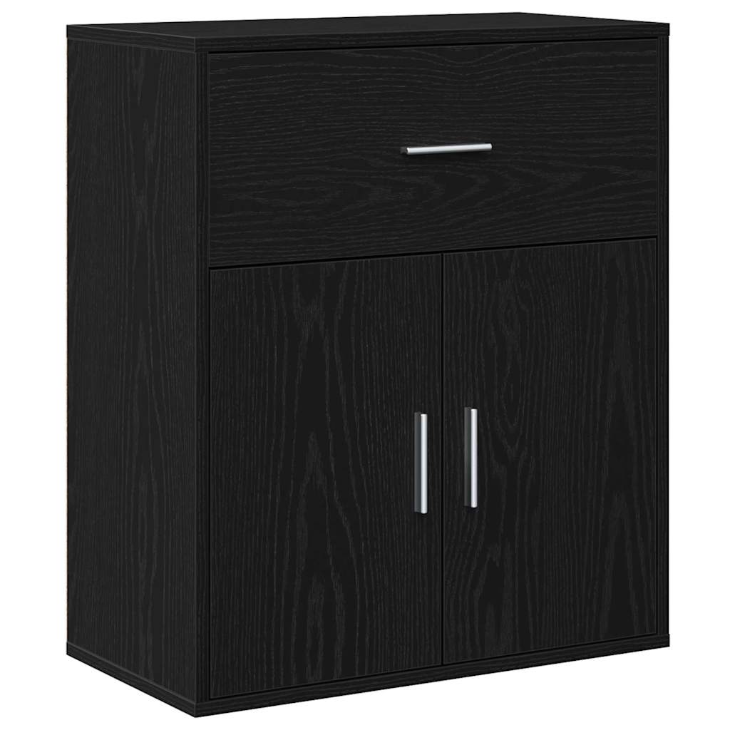 Credenza Rovere Nero 60 x 31 x 70 cm Legno multistrato