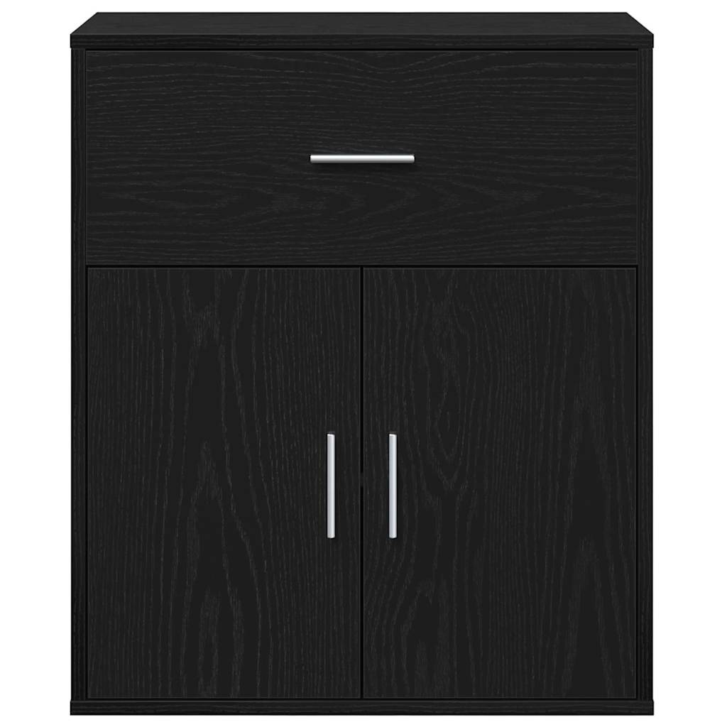 Credenza Rovere Nero 60 x 31 x 70 cm Legno multistrato