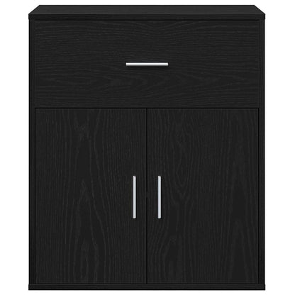 Credenza Rovere Nero 60 x 31 x 70 cm Legno multistrato