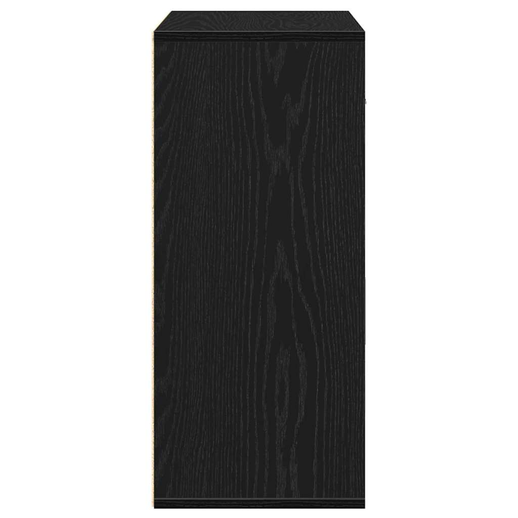 Credenza Rovere Nero 60 x 31 x 70 cm Legno multistrato