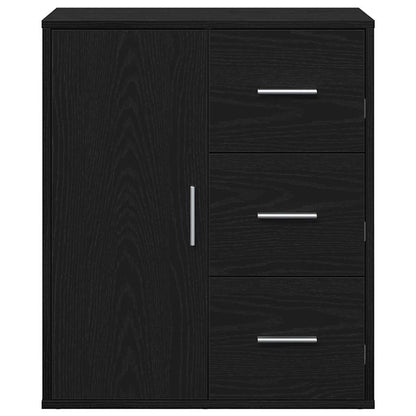 Credenza Rovere Nero 60 x 31 x 70 cm Legno multistrato