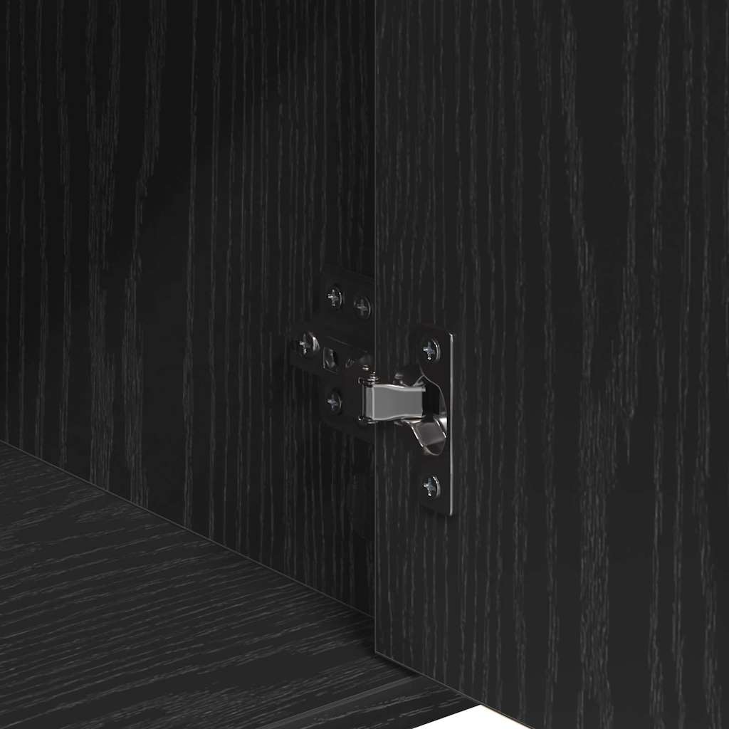 Credenza Rovere Nero 60 x 31 x 70 cm Legno multistrato