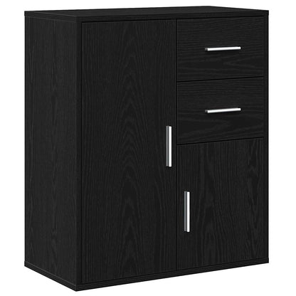 Credenza Rovere Nero 60 x 31 x 70 cm Legno multistrato