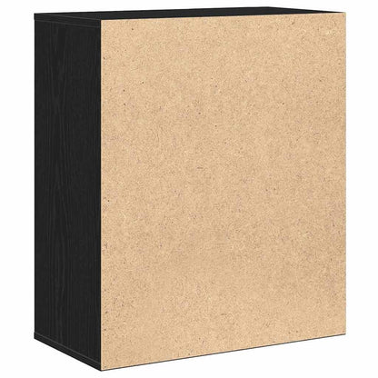 Credenza Rovere Nero 60 x 31 x 70 cm Legno multistrato