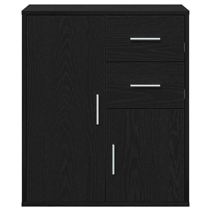 Credenza Rovere Nero 60 x 31 x 70 cm Legno multistrato