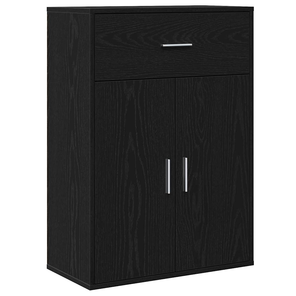 Credenza Rovere Nero 60 x 30 x 84 cm Legno multistrato