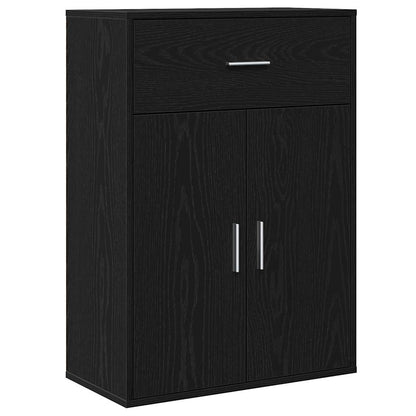 Credenza Rovere Nero 60 x 30 x 84 cm Legno multistrato