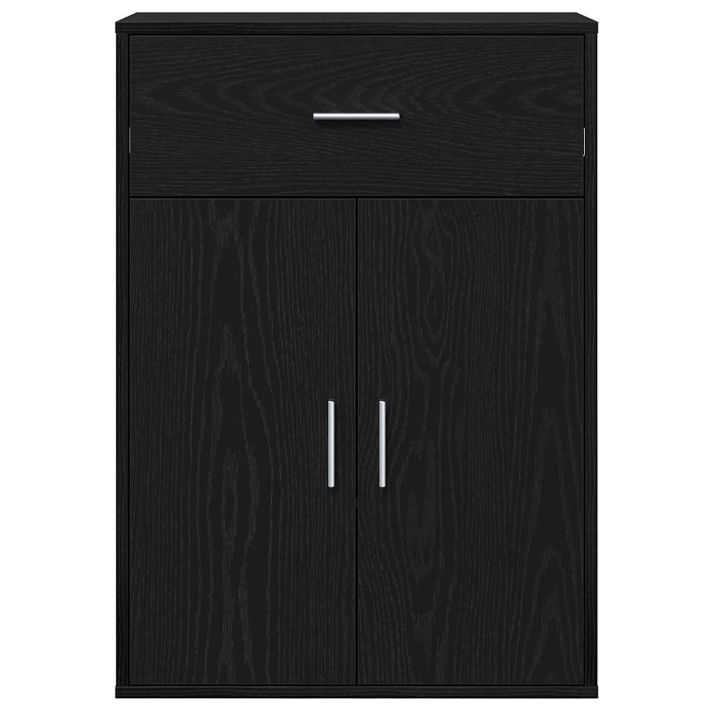 Credenza Rovere Nero 60 x 30 x 84 cm Legno multistrato