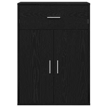 Credenza Rovere Nero 60 x 30 x 84 cm Legno multistrato
