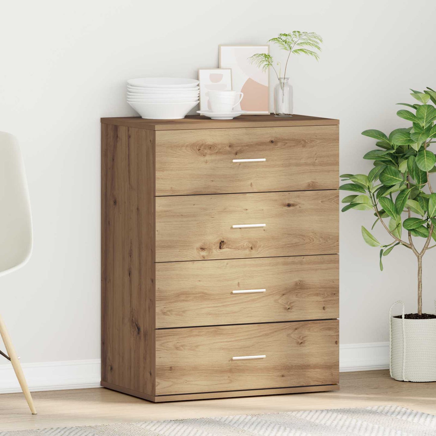 Credenza Rovere artigianale 60 x 39 x 80 cm Legno multistrato