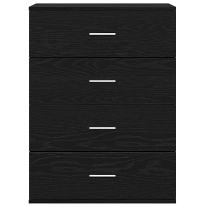 Credenza Rovere Nero 60 x 39 x 80 cm Legno multistrato