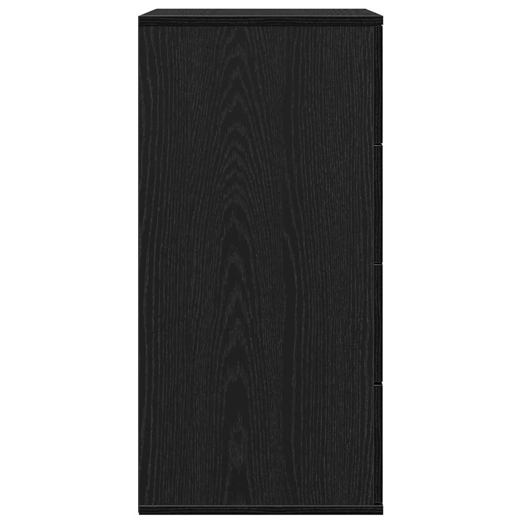 Credenza Rovere Nero 60 x 39 x 80 cm Legno multistrato