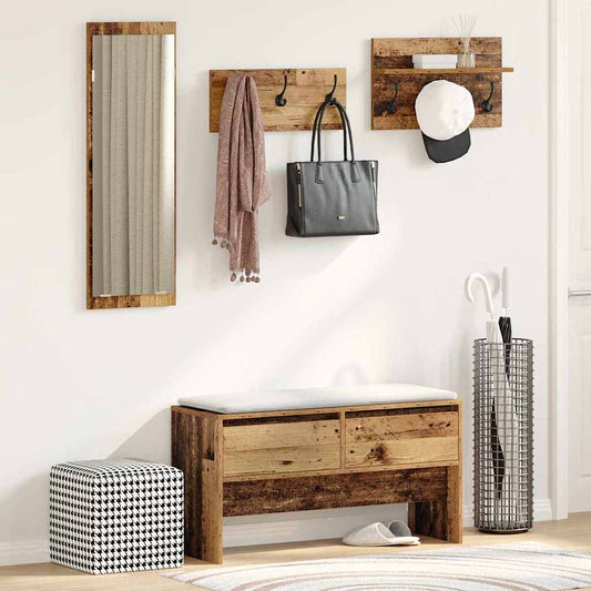Set mobili da ingresso 4 pz Legno vecchio 90 x 31 x 46,5 cm