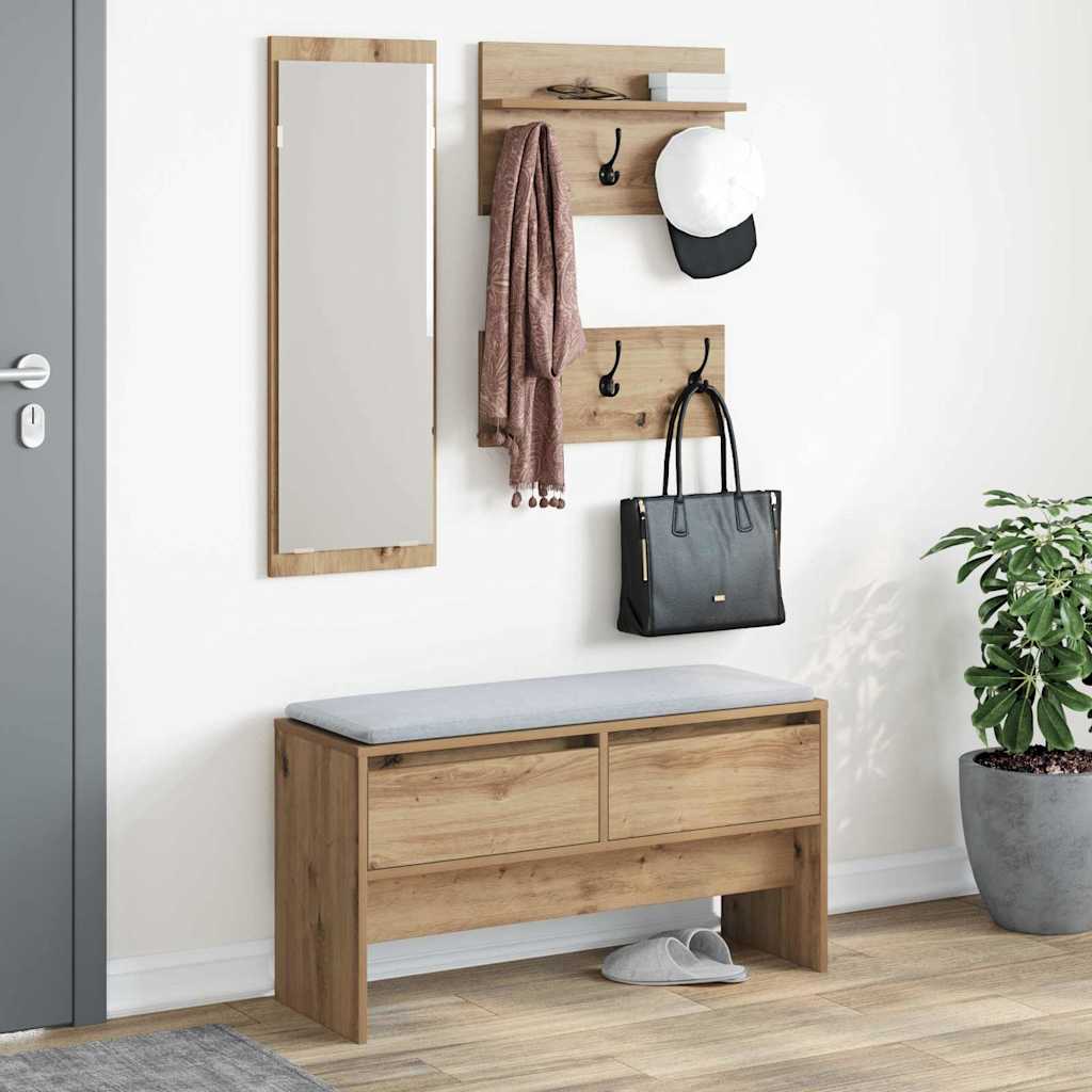 Set mobili da ingresso con cassetto 4 pcs Rovere Artigianale | homemem39