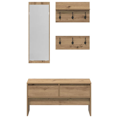 Set mobili da ingresso con cassetto 4 pcs Rovere Artigianale | homemem39