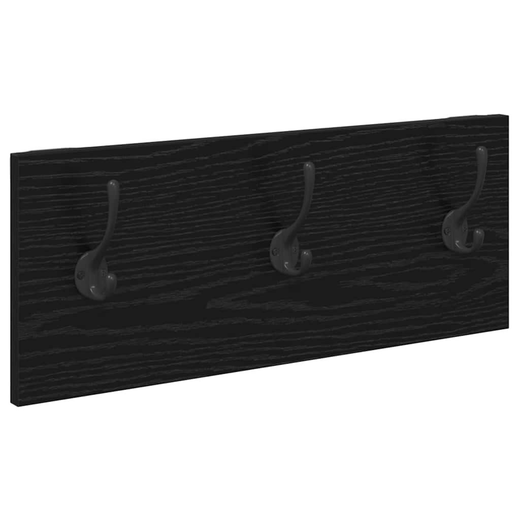 Set mobili da ingresso 4 pcs Rovere Nero Legno multistrato | homemem39