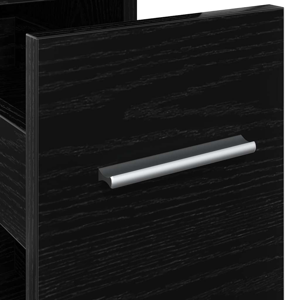 Set di mobili per il bagno 22 x 44 x 61.5 cm Rovere Nero | homemem39