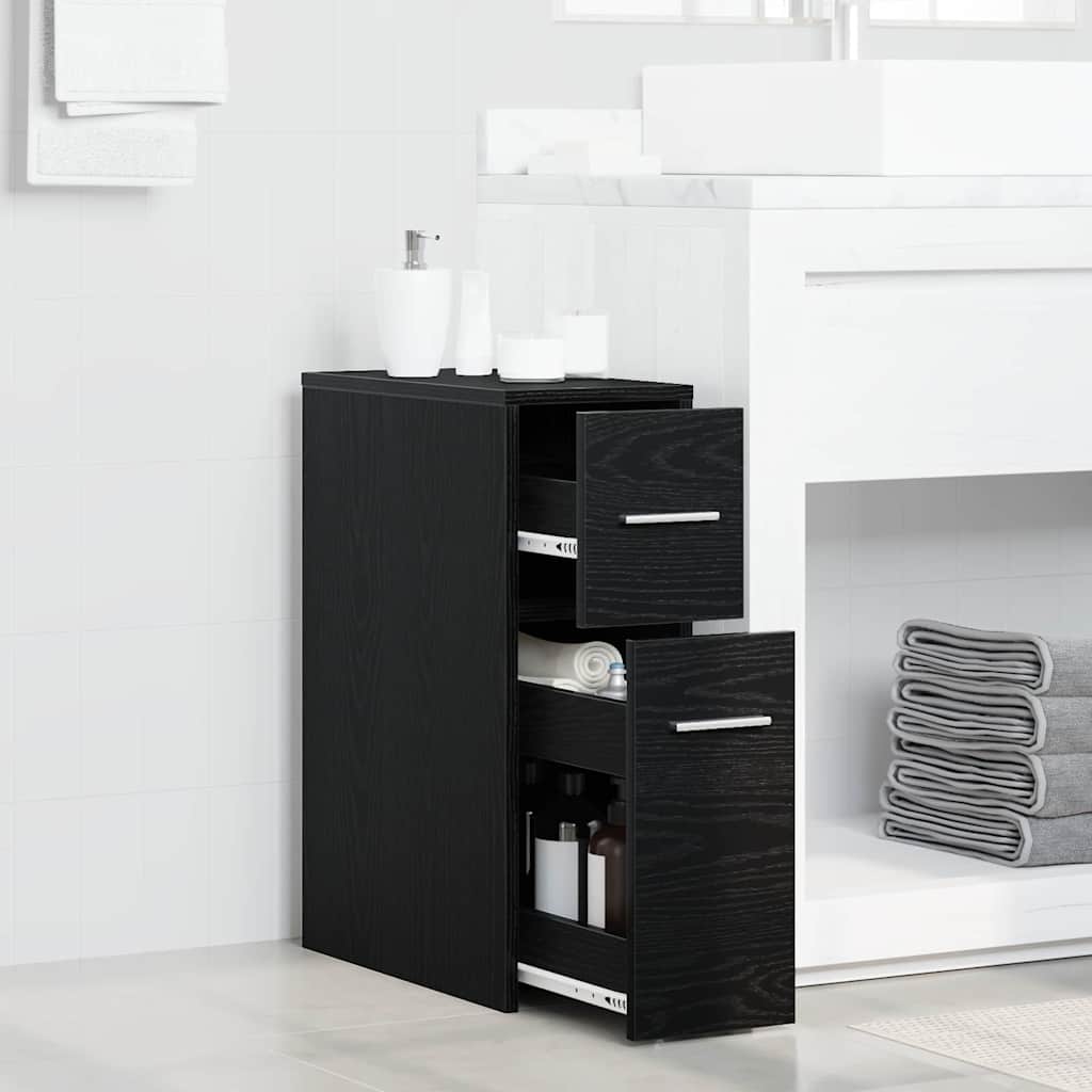 Set di mobili per il bagno 22 x 44 x 61.5 cm Rovere Nero | homemem39