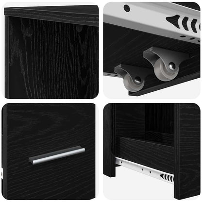 Set di mobili per il bagno 22 x 41 x 135 cm Rovere Nero | homemem39