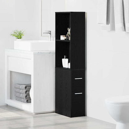 Set di mobili per il bagno 22 x 41 x 135 cm Rovere Nero | homemem39