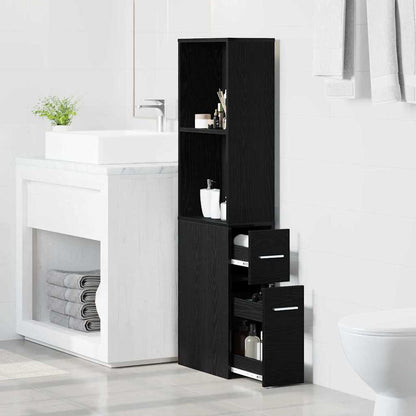 Set di mobili per il bagno 22 x 41 x 135 cm Rovere Nero | homemem39