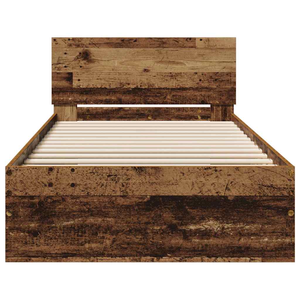Struttura del letto Legno vecchio 90 x 190 cm Legno multistrato | homemem39