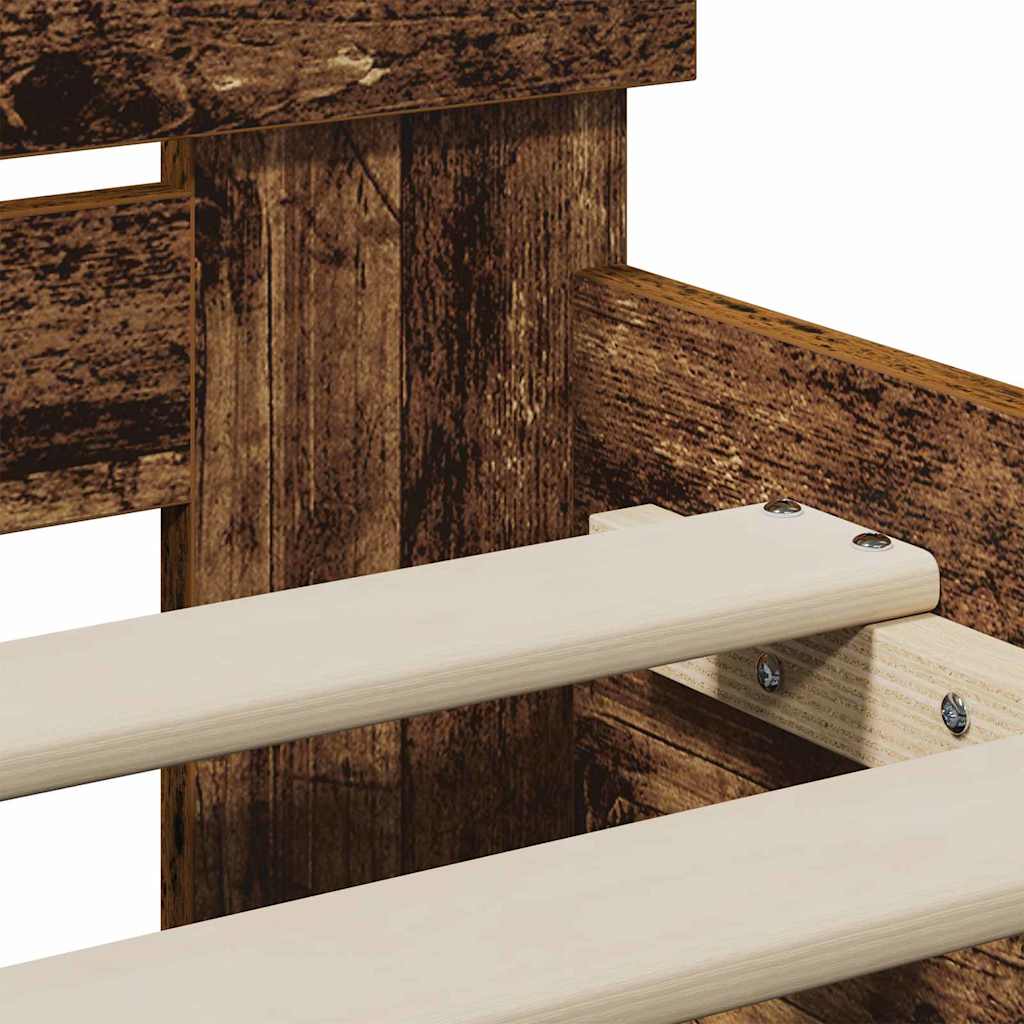 Struttura del letto Legno vecchio 75 x 190 cm Legno multistrato | homemem39