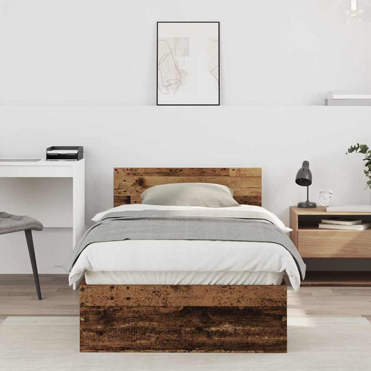Struttura del letto Legno vecchio 75 x 190 cm Legno multistrato | homemem39