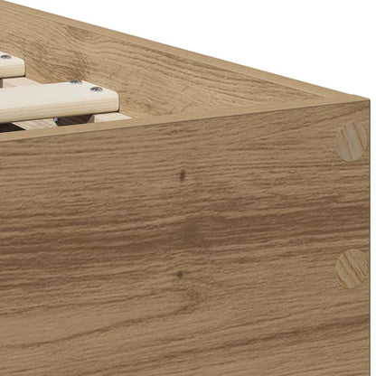 Struttura del letto con testiera Rovere artigianale 75 x 190 cm